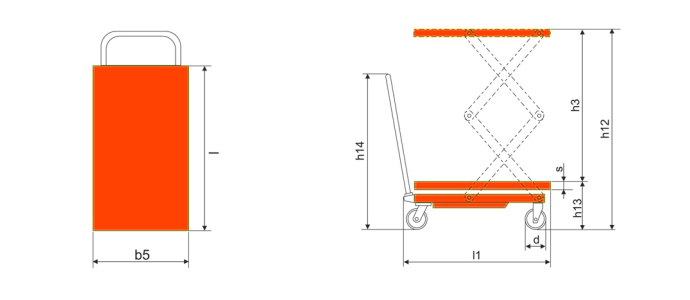 Double Scissors Lift Table Specs